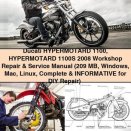 Ducati Hypermotard 1100 1100S 2008 Workshop Repair Service Manual