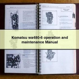Komatsu wa480-6 operation and maintenance Manual