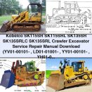Kobelco SK115SR SK115SRL SK135SR SK135SRL Crawler Excavator Service Repair Manual (YV01-00101- LD01-01001- YY01-00101- YH01-00101- LK01-01001- )