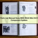 Parts List Manual Sony MHC RG33 Mini HI-FI Component System