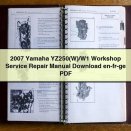 2007 Yamaha YZ250(W)/W1 Workshop Service Repair Manual en-fr-ge