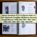 Harley Davidson FL, FLH Electra Glide 74 OHV Panhead Service Repair Manual 1959-1969