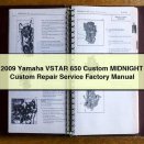 2009 Yamaha VSTAR 650 Custom MIDNIGHT Custom Repair Service Factory Manual