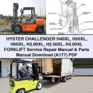 HYSTER CHALLENGER H40XL H50XL H60XL H2.00XL H2.50XL H3.00XL Forklift Service Repair Manual & Parts Manual (A177)