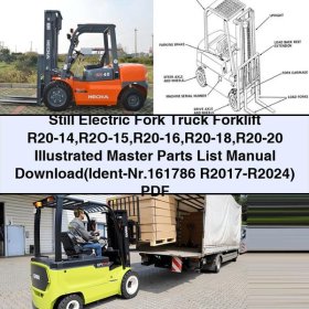 Still Electric Fork Truck Forklift R20-14 to R20-20 Illustrated Master Parts List Manual