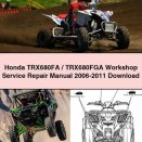 Honda TRX680FA/TRX680FGA Workshop Service Repair Manual 2006-2011