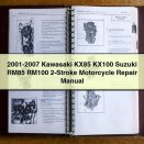 2001-2007 Kawasaki KX85 KX100 Suzuki RM85 RM100 2-Stroke Motorcycle Repair Manual