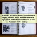 Komatsu WA900-3 Wheel Loader Service Repair Manual, Field Assembly Manual, Operation & Maintenance Manual (Serial Number 50001 and up)