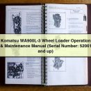 Komatsu WA900L-3 Wheel Loader Operation & Maintenance Manual (Serial Number: 52001 and up)