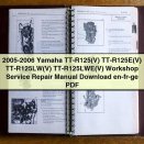 2005-2006 Yamaha TT-R125(V) TT-R125E(V) TT-R125LW(V) TT-R125LWE(V) Workshop Service Repair Manual en-fr-ge
