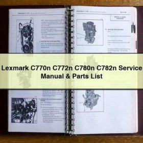 Lexmark C770n C772n C780n C782n Service Manual & Parts List PDF Download
