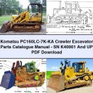 Komatsu PC160LC-7K-KA Crawler Excavator Parts Catalogue Manual-SN K40001 And UP