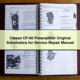 Classe CP-60 Preamplifier Original Schematics for Service Repair Manual