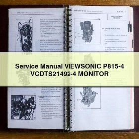 Service Repair Manual VIEWSONIC P815-4 VCDTS21492-4 MONITOR