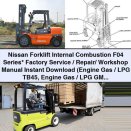 Nissan Forklift Internal Combustion F04 Series Factory Service Repair Workshop Manual
