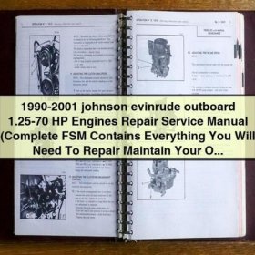 1990-2001 Johnson Evinrude Outboard 1.25-70 HP Engines Repair Service Manual