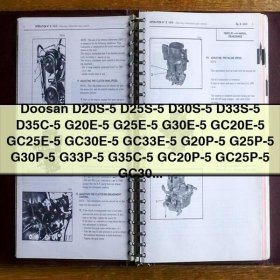 Doosan D20S-5, D25S-5, D30S-5, D33S-5, D35C-5, G20E-5, G25E-5, G30E-5, GC20E-5, GC25E-5, GC30E-5, GC33E-5, G20P-5, G25P-5, G30P-5, G33P-5, G35C-5, GC20P-5, GC25P-5, GC30P-5, GC33P-5 Fork Lift Trucks Operation & Maintenance Manual PDF