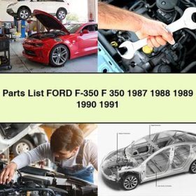 Parts List Ford F-350 F 350 1987 1988 1989 1990 1991