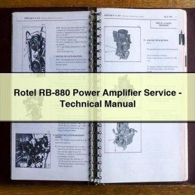 Rotel RB-880 Power Amplifier Service-Technical Manual