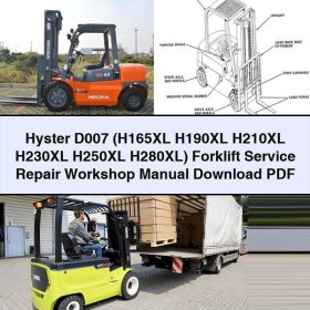 Hyster D007 (H165XL H190XL H210XL H230XL H250XL H280XL) Forklift Service Repair Workshop Manual