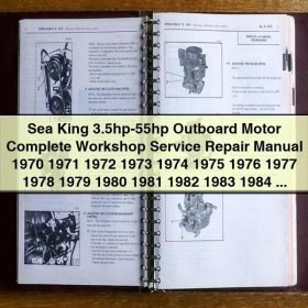 Sea King 3.5hp-55hp Outboard Motor Complete Workshop Service Repair Manual 1970-1984