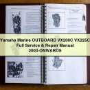 Yamaha Marine OUTBOARD VX200C VX225C Full Service & Repair Manual 2003-ONWARDS