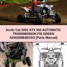 Arctic Cat 2002 ATV 500 Automatic Transmission FIS GREEN A2002ISM4BUSG [Parts Manual]