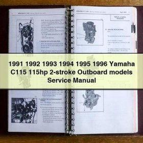 1991 1992 1993 1994 1995 1996 Yamaha C115 115hp 2-stroke Outboard models Service Repair Manual