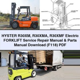 HYSTER R30XM R30XMA R30XMF Electric Forklift Service Repair Manual & Parts Manual (F118)