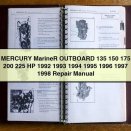 MERCURY MarineR OUTBOARD 135 150 175 200 225 HP 1992 1993 1994 1995 1996 1997 1998 Repair Manual PDF Download