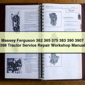 Massey Ferguson 362 365 375 383 390 390T 398 Tractor Service Repair Workshop Manual