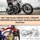 1987-1996 Honda CBR250 FOUR CBR250R CBR250RR Service Repair Workshop Manual