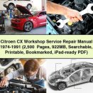 Citroen CX Workshop Service Repair Manual 1974-1991 (2 500+ Pages 922MB Searchable Bookmarked iPad-ready)