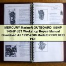 MERCURY Mariner OUTBOARD 105HP 140HP JET Workshop Repair Manual All 1992-2000 ModelS COVERED