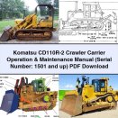 Komatsu CD110R-2 Crawler Carrier Operation & Maintenance Manual (Serial Number: 1501 and up)
