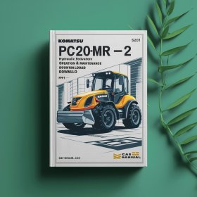 Komatsu PC20MR-2 Galeo Hydraulic Excavator Operation & Maintenance Manual (S/N: 15001 and up)