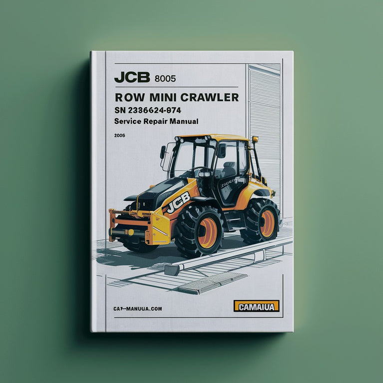 Manual de servicio y reparación de miniexcavadoras sobre cadenas JCB 8085 ZTS ROW SN 2336424-2336574