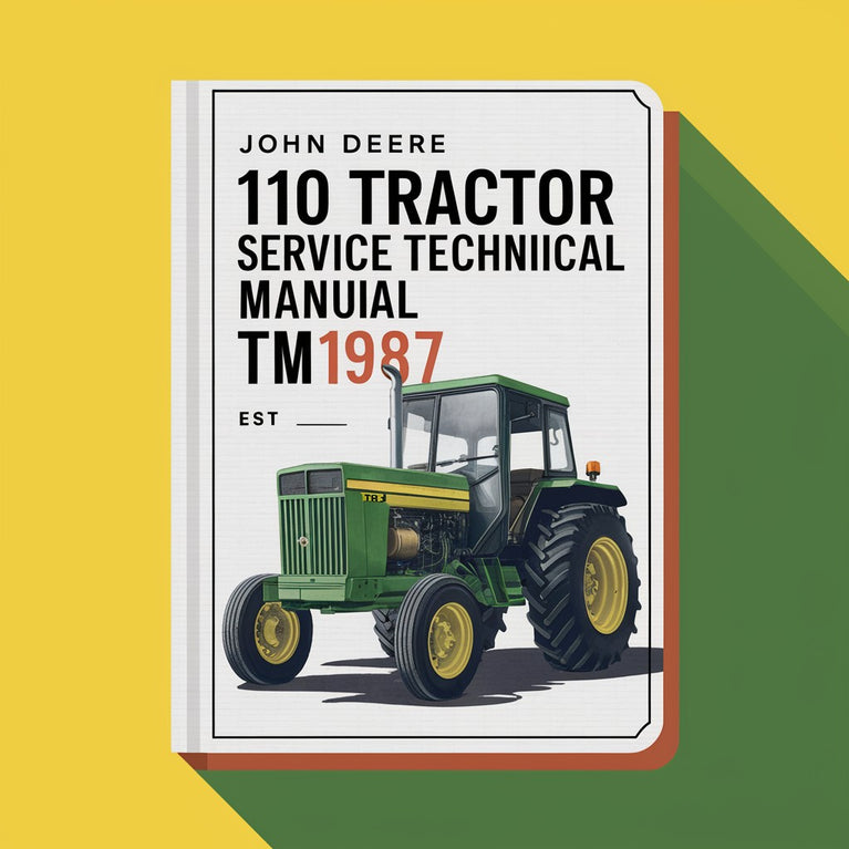 Manual técnico de servicio del tractor John Deere 110 TLB TM1987 - Mejorado -