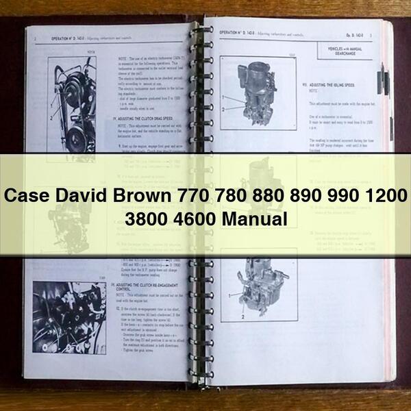 Caso David Brown 770 780 880 890 990 1200 3800 4600 Manual