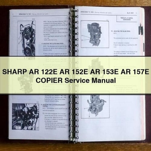 Manuel d'entretien du copieur SHARP AR 122E AR 152E AR 153E AR 157E Télécharger le PDF