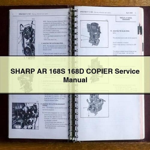 Téléchargement PDF du manuel d'entretien du copieur SHARP AR 168S 168D