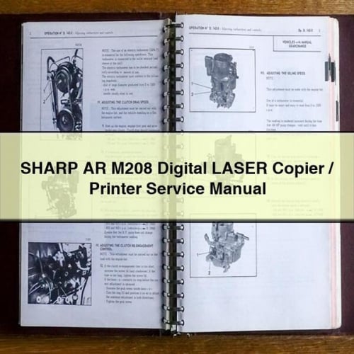 Manuel d'entretien du copieur/imprimante laser numérique SHARP AR M208 à télécharger en PDF