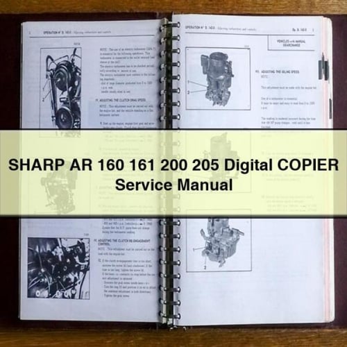 Manuel d'entretien du copieur numérique SHARP AR 160 161 200 205 Télécharger PDF