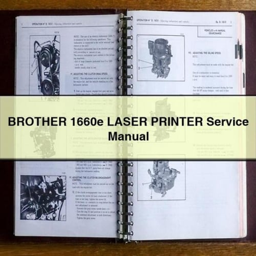 Téléchargement PDF du manuel d'entretien de l'imprimante laser BROTHER 1660e