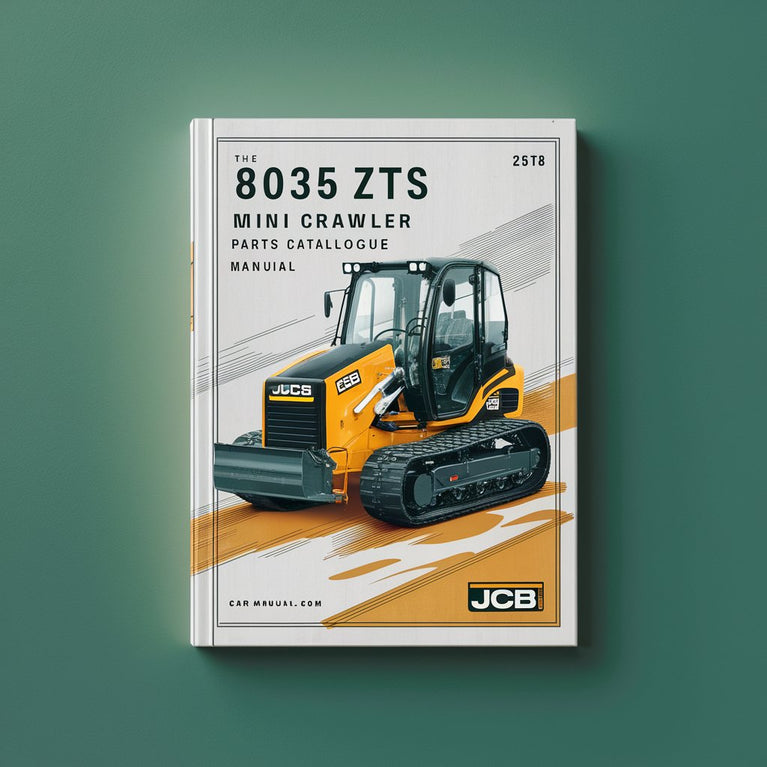 Manuel du catalogue des pièces détachées pour mini-pelle sur chenilles JCB 8035 Zts