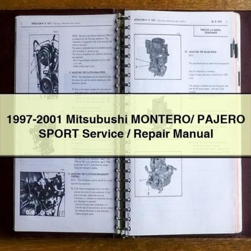 Manuel de réparation et d'entretien Mitsubushi MONTERO/PAJERO SPORT 1997-2001 à télécharger en PDF