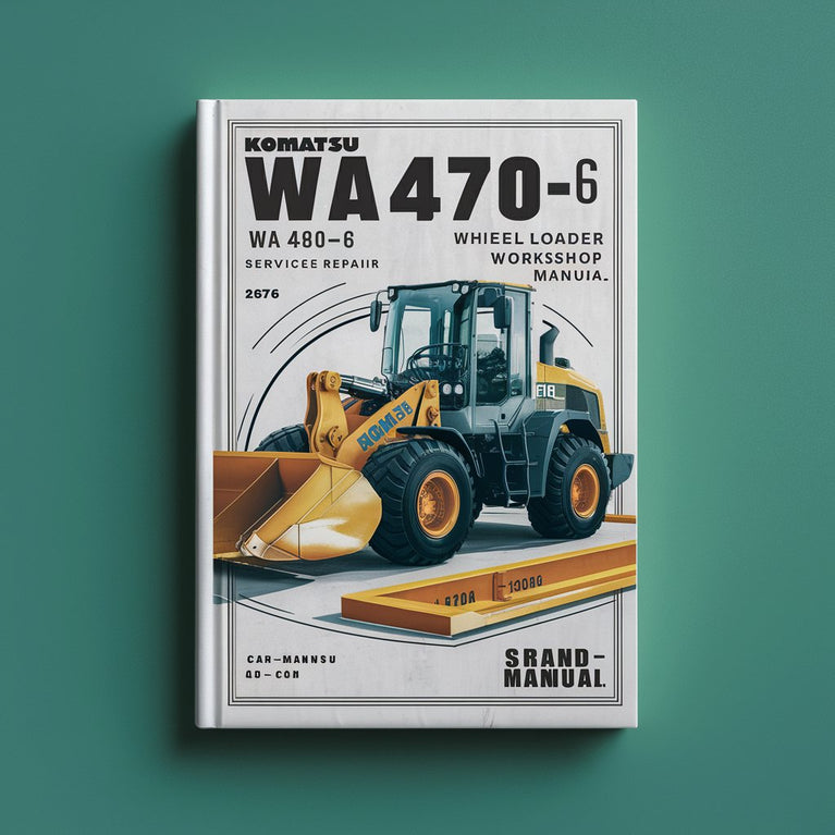 Manual de taller de reparación y mantenimiento de cargadoras de ruedas Komatsu WA470-6 WA-480-6 Galeo