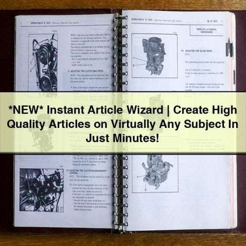 *NEW* Instant Article Wizard | Create High Quality Articles on Virtually Any Subject In Just Minutes