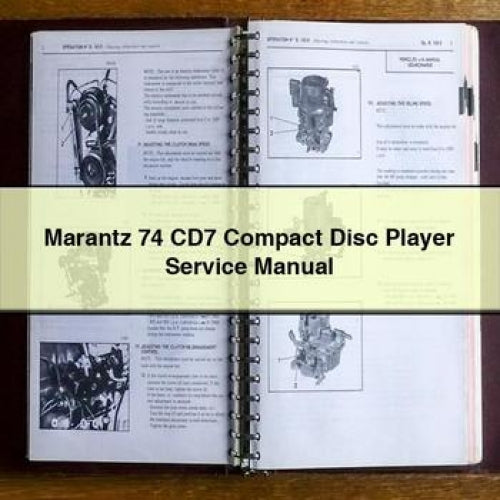 Manuel d'entretien du lecteur de disques compacts Marantz 74 CD7 en format PDF à télécharger