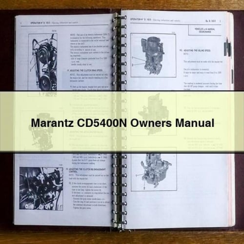 Manuel d'utilisation du Marantz CD5400N à télécharger en PDF